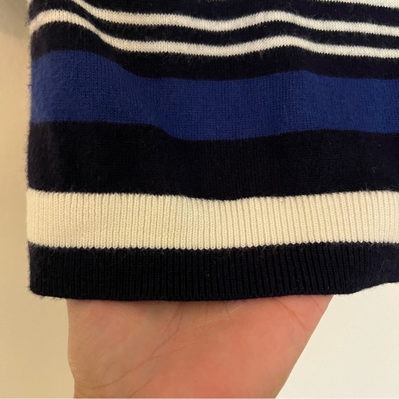 TALBOTS Nautical Striped Sweater Blouse Top Multicolored Long Sleeve SZ L - Picture 4 of 12